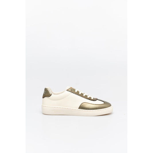 Bronze Leather Low Top Sneakers