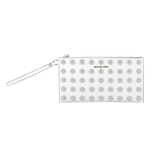 White Leather Clutch Bag