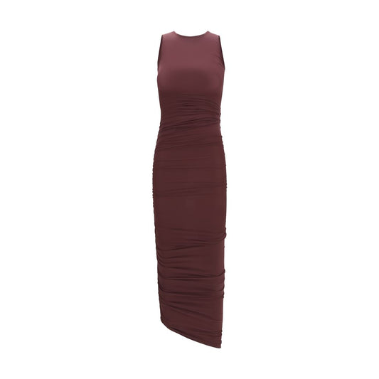 Bordeaux Polyamide Casual Dress
