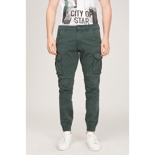 Green Cotton Cargo Pants