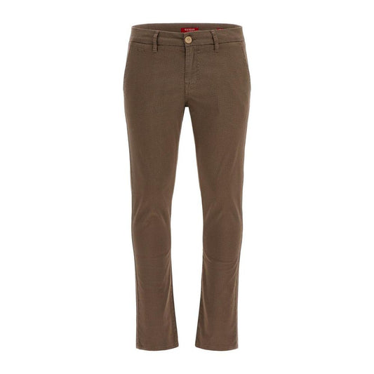 Yellow Cotton Casual Pants