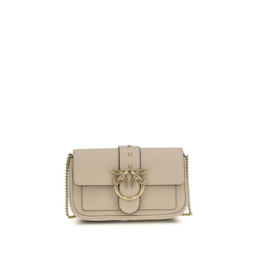 Beige Calf Leather Bos Taurus Shoulder Bag