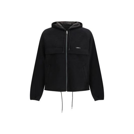 Black Polyester Shell Jacket