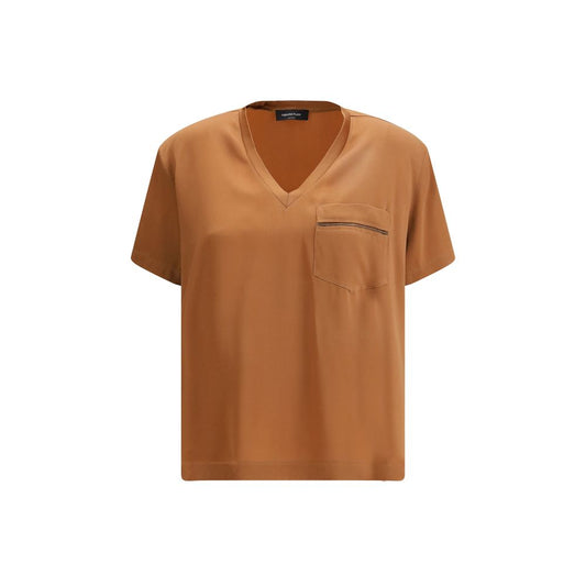 Orange Viscose T-Shirt