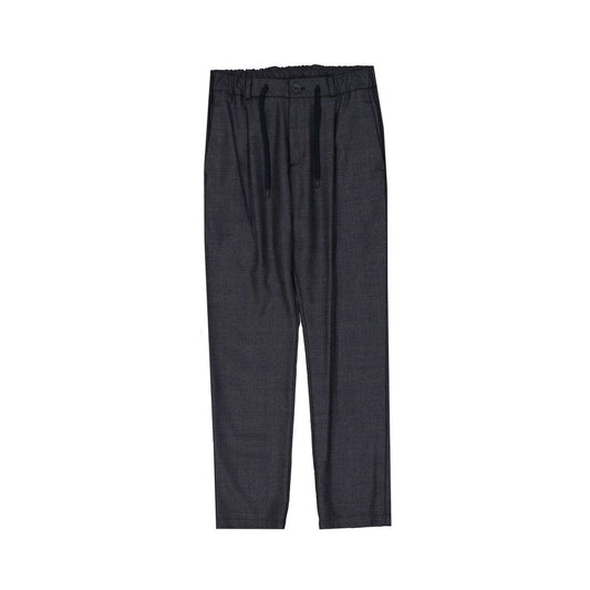 Gray Virgin Wool Casual Pants