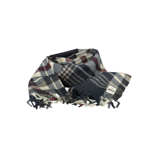 Blue Polyester Men Scarf