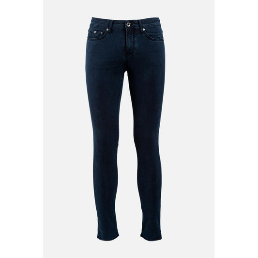 Blue Cotton Skinny Jeans