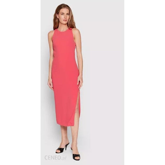 Red Polyester Casual Dress
