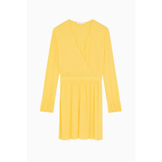 Yellow Viscose Casual Dress