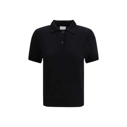 Black Cashmere Polo Shirt