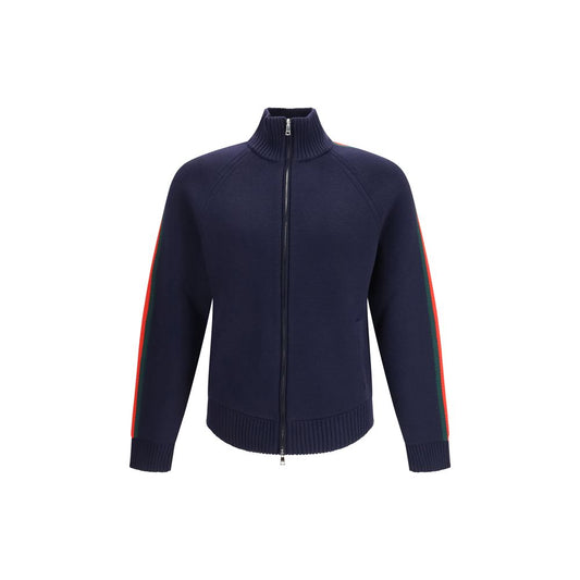 Blue Wool Full-Length Jacket