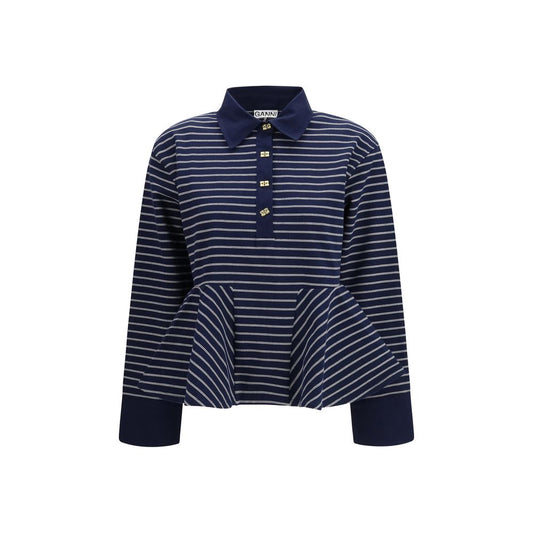 Blue Cotton Polo Shirt