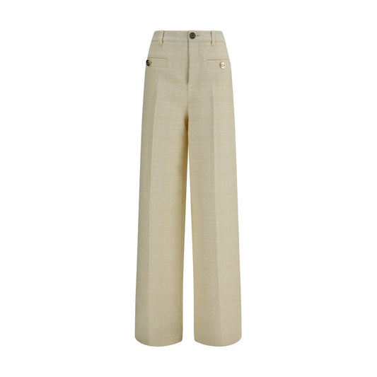 Beige Cotton Dress Pants