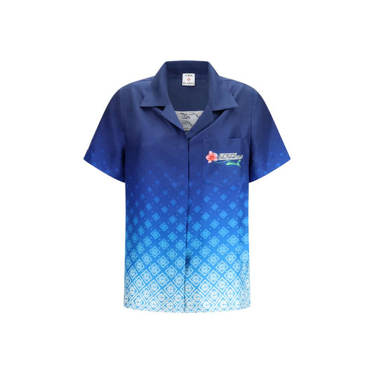 Blue Silk Shirt