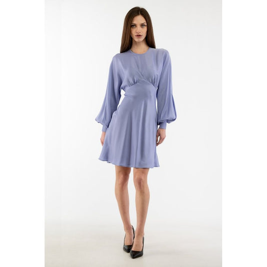 Purple Marabou Casual Dress