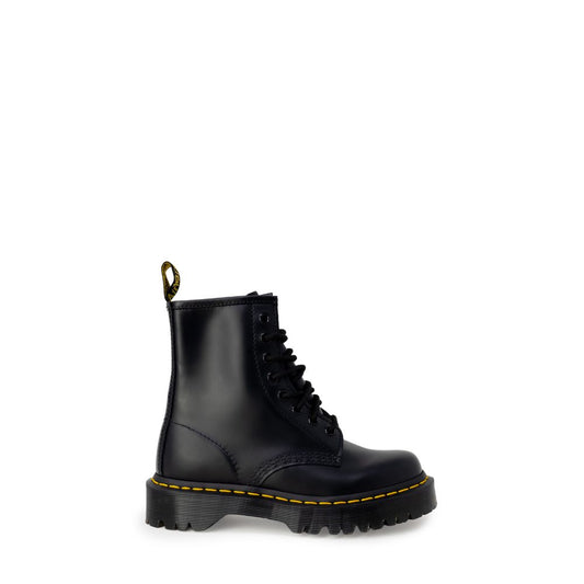 Black Leather Lace-Up Boots