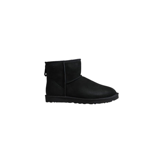 Black Suede Leather Ankle Boots