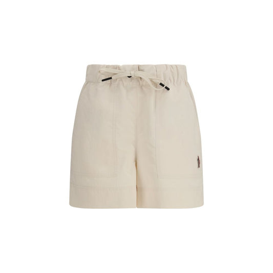 Beige Polyester Bermuda Shorts