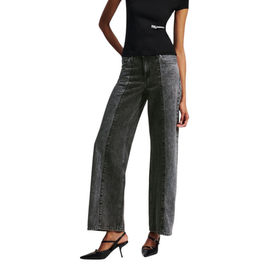 Black Cotton Relaxed Fit Jeans