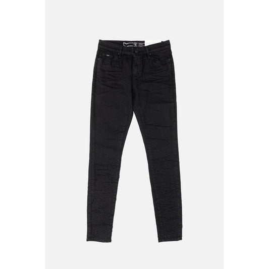 Black Cotton Skinny Jeans