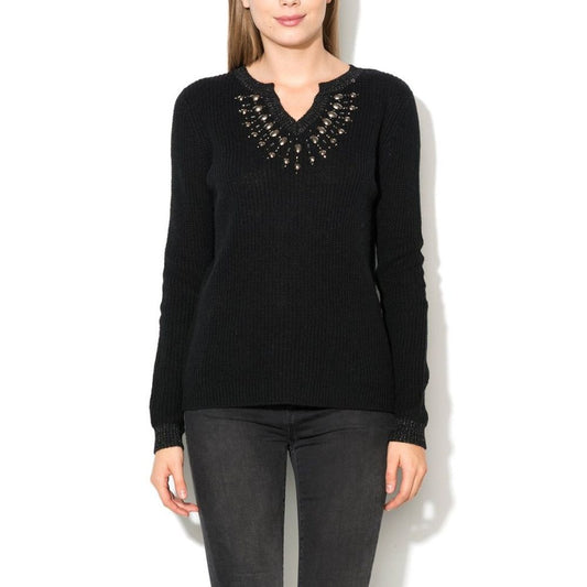 Black Marabou Sweatshirt