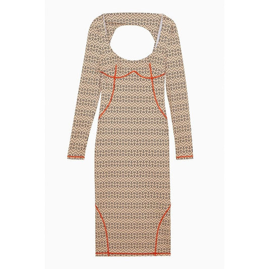 Bicolor Nylon Casual Dress