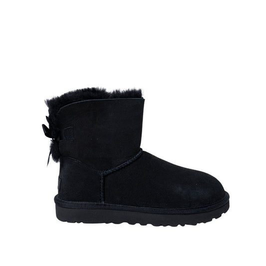 Black Suede Leather Ankle Boots