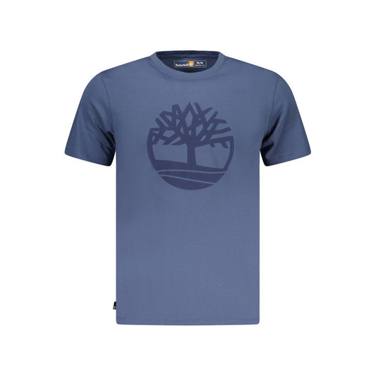 Blue Cotton Men T-Shirt