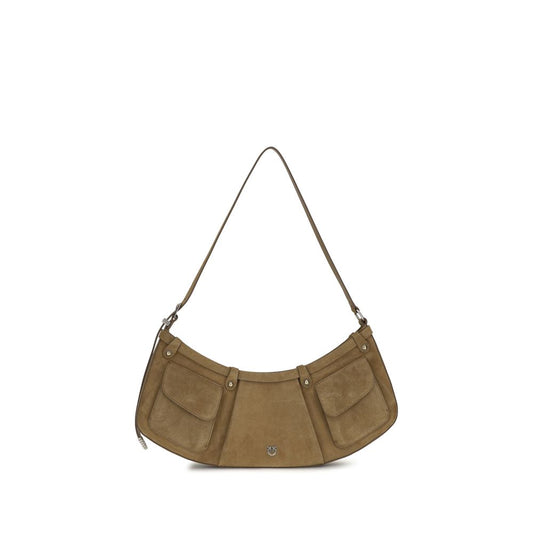 Beige Calf Leather Bos Taurus Shoulder Bag