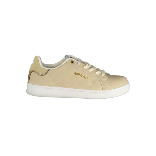 Beige Polyester Athletic Sneakers