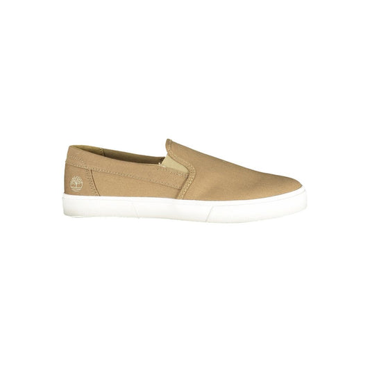 Beige Polyester Athletic Sneakers