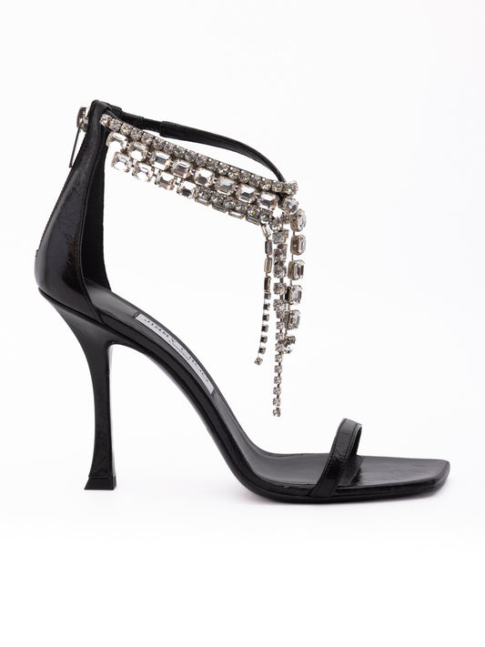 Black Leather Verity Sandals 100