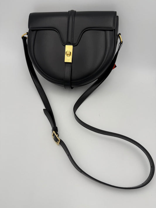 CELINE Sac 16 Besace Black Large Bag