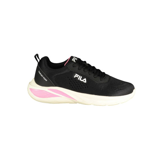 Black Polyester Women Sneaker