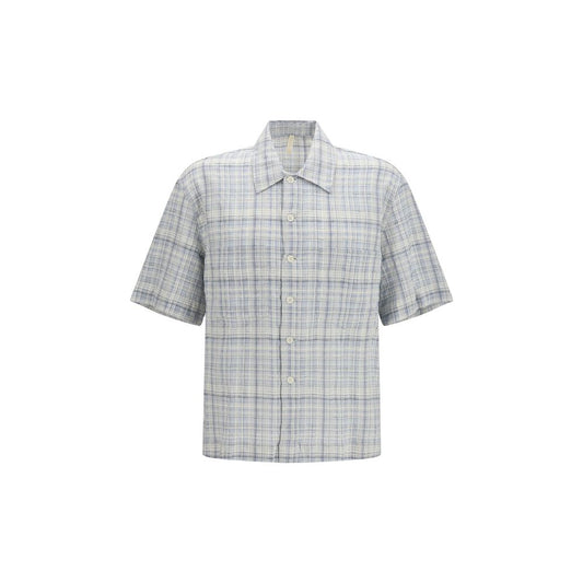 Blue Cotton Pattern Shirt