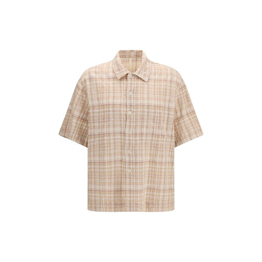 Orange Cotton Pattern Shirt