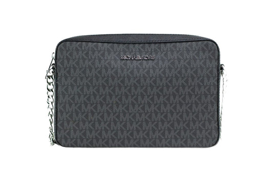 Michael Kors Jet Set Large East West Crossbody Black MK Signature