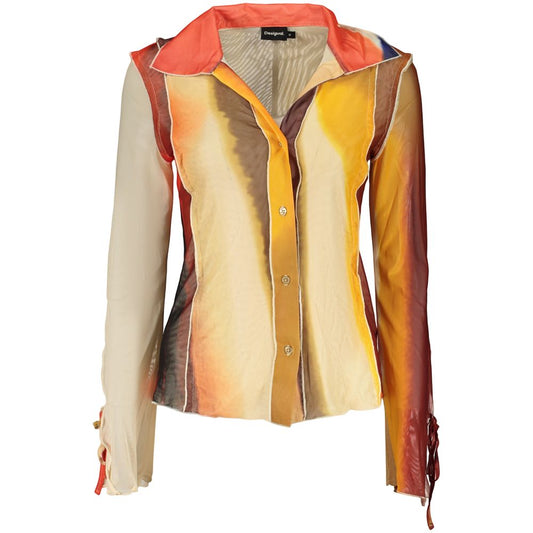 Beige Polyester Women Shirt
