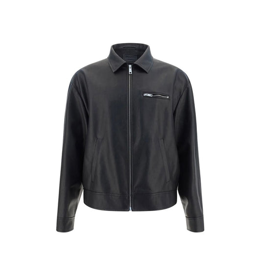 Black Lamb Leather Leather Jacket