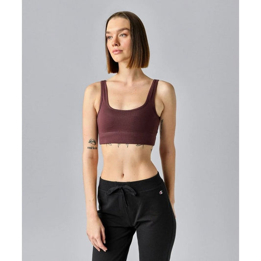 Brown Cotton Sport Bra