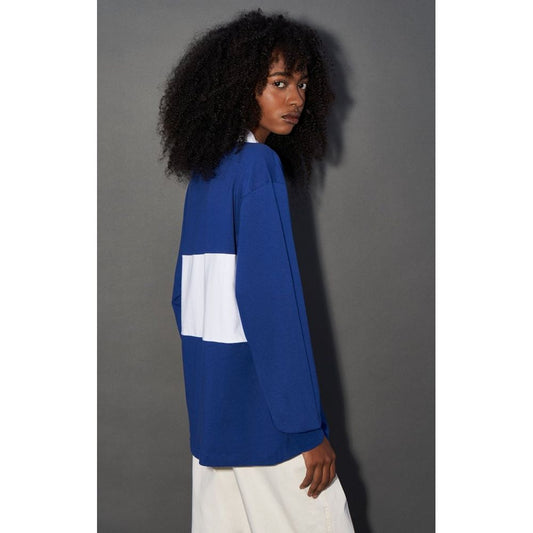 Blue Cotton Polo Shirt