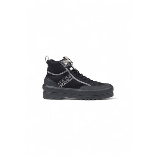 Black Fabric Athletic Sneakers