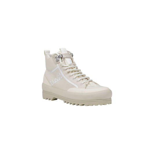 Beige Fabric Sneakers