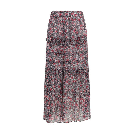Purple Cotton Long Skirt