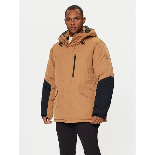Brown Polyester Parka