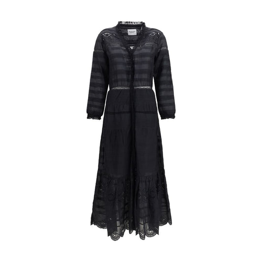 Black Cotton Casual Dress