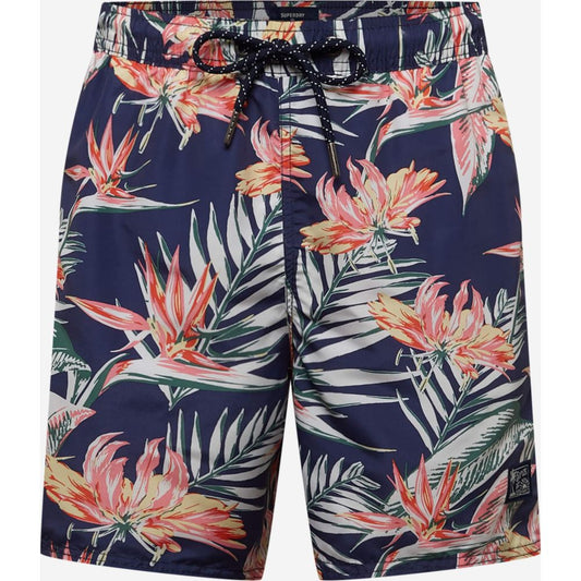 Blue Polyester Swim Shorts