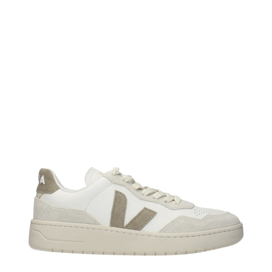 White Leather Low Top Sneakers