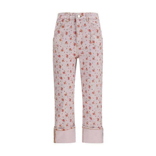 Multicolor Cotton Casual Pants