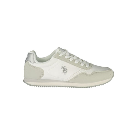 White Polyurethane Women's Sneaker